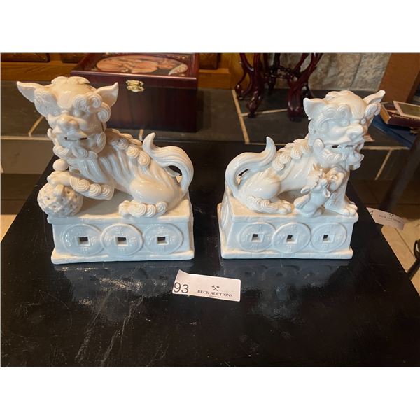 Pair of Matching Fudog Statues
