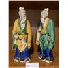 Image 1 : Two Clay Wiseman Statues - 13H