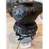 Image 2 : 20th Century Chinese Black Pottery Jar & Stand - No Markings - 7Diameter x 9H