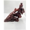 Image 1 : Carved Wood Statue of Chinese Fisherman - 12W x 10.5H
