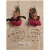 Image 1 : Two Katherine's Collections Jesters With Beaded Wire Spirals