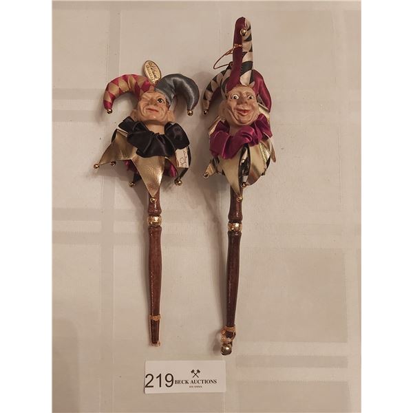 Two Katherine's Collections Jesters On A Stick