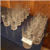 Image 3 : 11 Hand Cut Lead Crystal Whiskey Glasses With Assorted Crystal Water Glasses