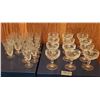 Image 1 : 12 Hand Cut Lead Crystal Dessert Glasses With Assorted Crystal Wine Goblets