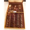 Image 1 : Assorted Gold Colored/Wood Cutlery Collection With Wood Box