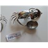 Image 3 : Two Metal Spoon Art (Silver Colored) Crab Candle Holders