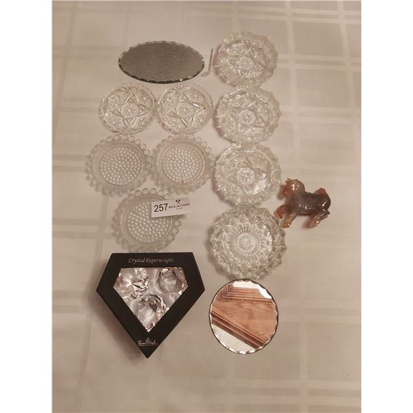 Home Décor - Coasters, Ash Trays, Crystal Paper Weights, And More