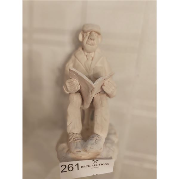 Sculpture Of Gentleman Reading Paper By Bob Murray - 7 H