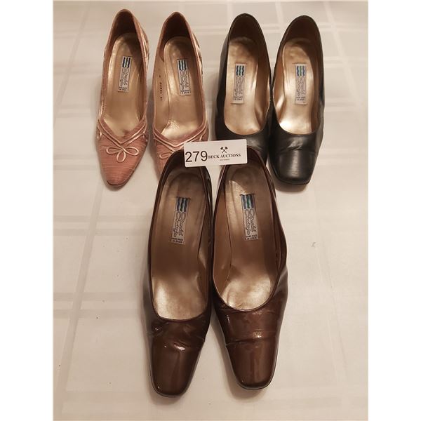3 Pairs Arnold Churgin Women's Shoes - All Size 8