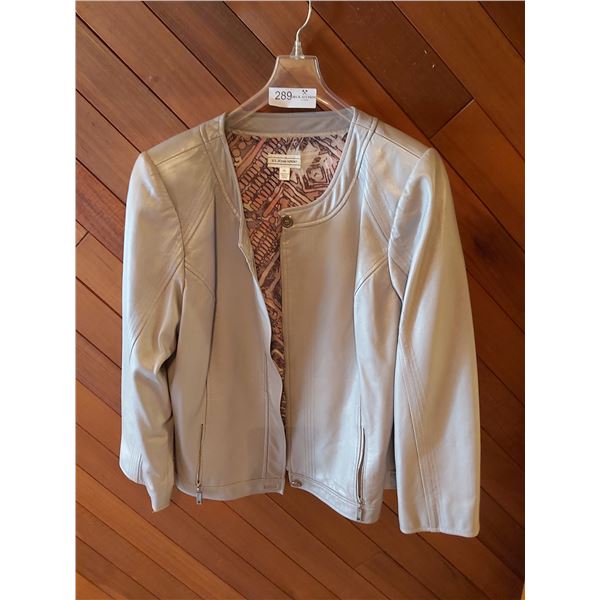 St. John Sport Lamb Leather Women's Jacket Size XL