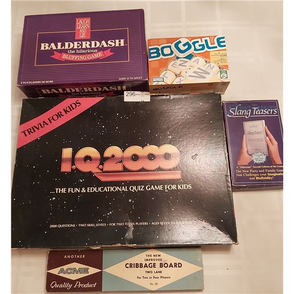 Assorted Games including Balderdash, Boggle, Slang Teaser & More