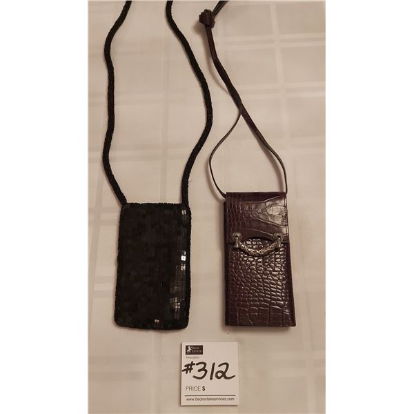 Brighton Wallet/Purse And Black Sequence Purse With Beaded Strap