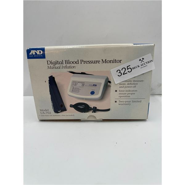 A & D Medical Blood Pressure Monitor Model UA-702