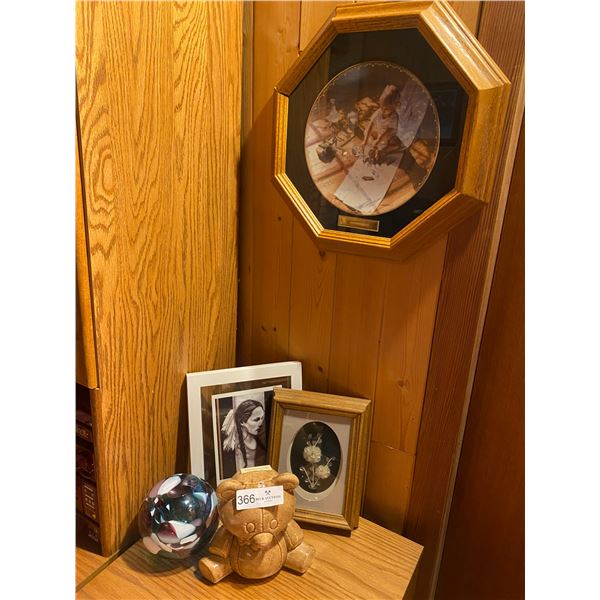 Collectors Plate, Piggy Bank, Glass Ball