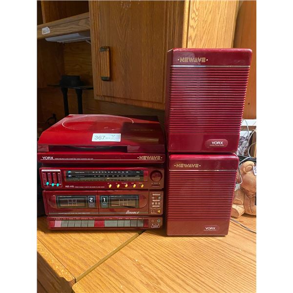 Yorx FM2100 UA Belt Drive Record Player - Duel Cassette Deck Tested