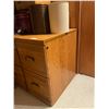 Image 2 : Oak 2 drawer Filing Cabinet 2 Waste Baskets