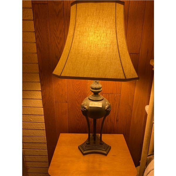 Pair Metal Empire Style Bedside Lamps 32T