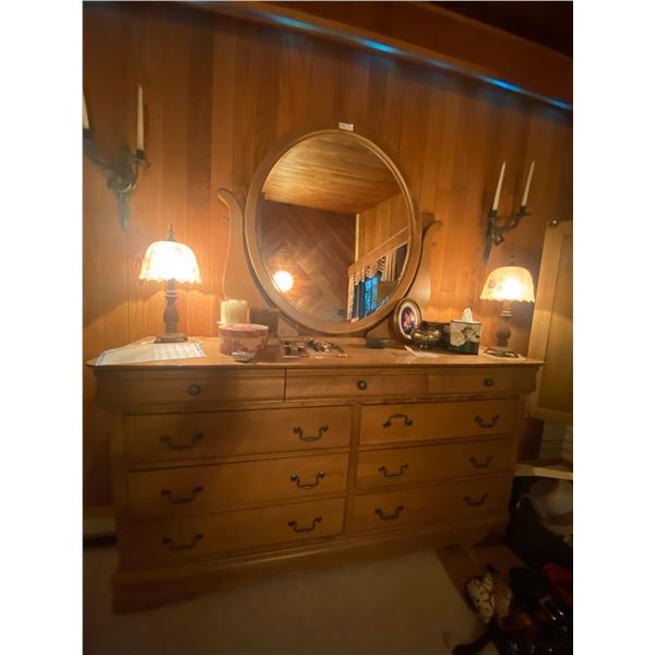 Le Meuble Village Ois Inc Dresser with Mirror Contents Not Included 65L x18D x 75T
