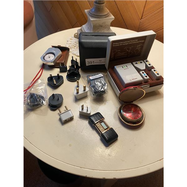 Travel Plug In Kit Compass Travel Clocks