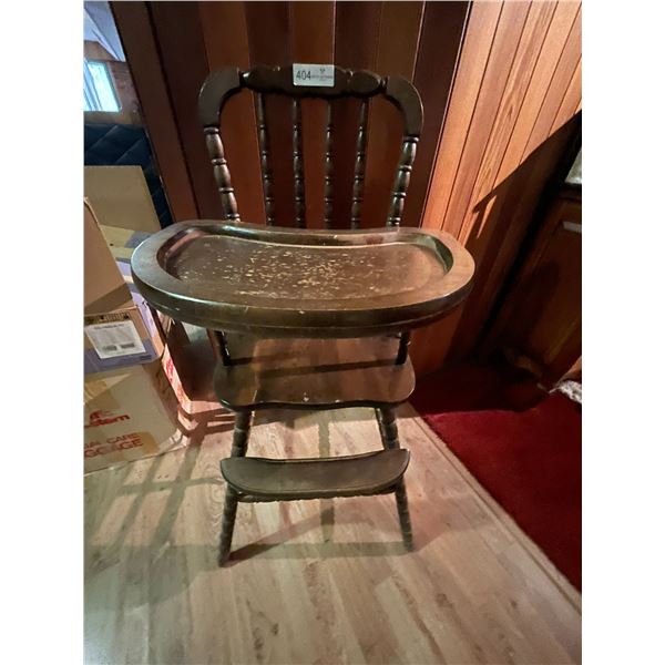 Antique Wood High Chair