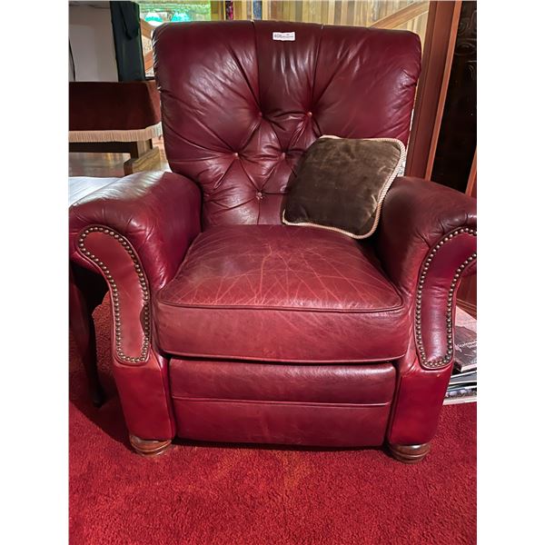 Barca Lounger Burgundy Leather Recliner