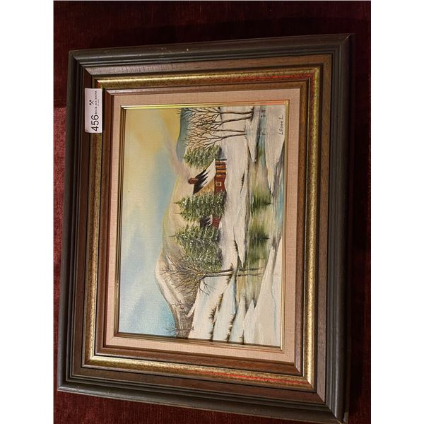Leonel Oil On Canvas Winter Scene 21L x 18T