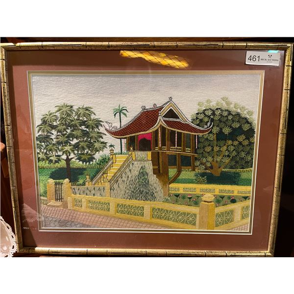 Asian Silk Thread Art 23 x 18