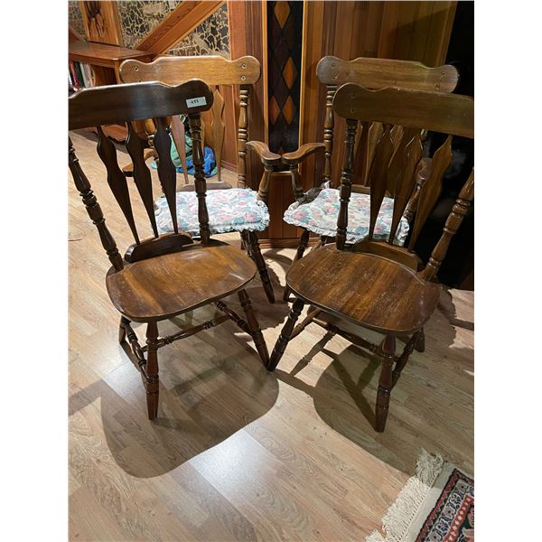 4 x Wood Country Chairs