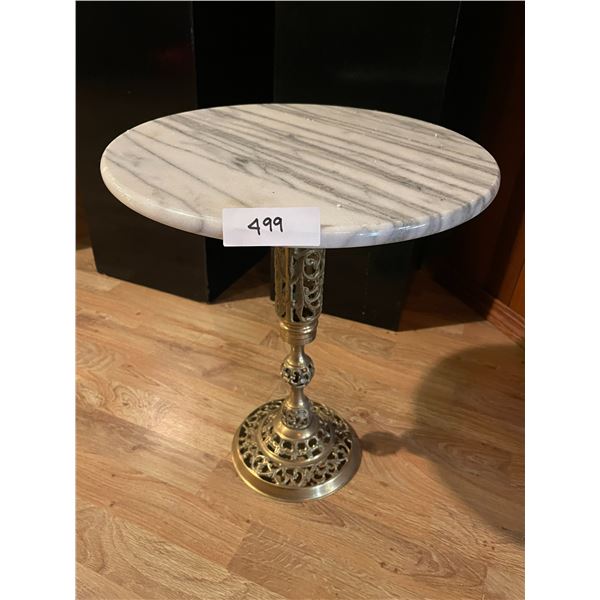 Marble & Brass Side Table 18T
