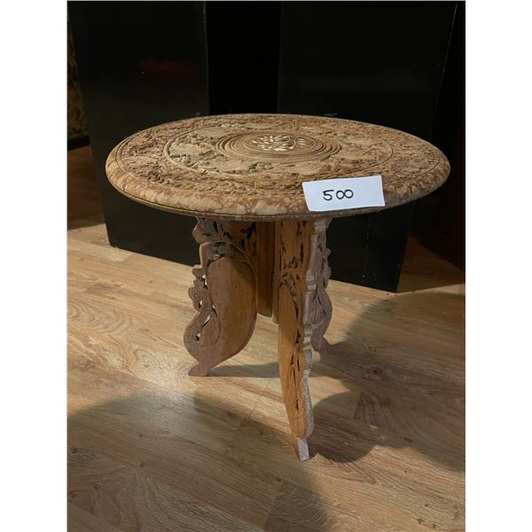 Indian Inlaid Ivory Table 16T