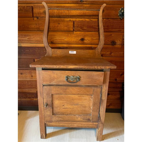 Antique Small Washstand Cabinet Wood  23 L x 17D 26T