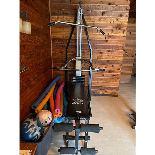 York 2001 Bench Press System - Pool Things Not Included