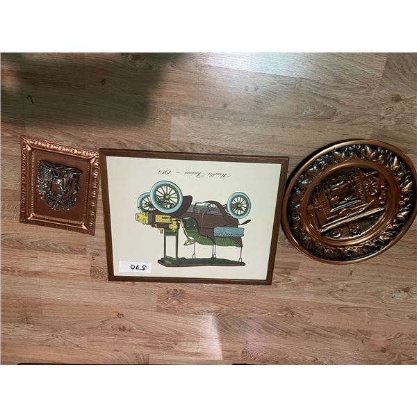 Car Picture Copper Plates