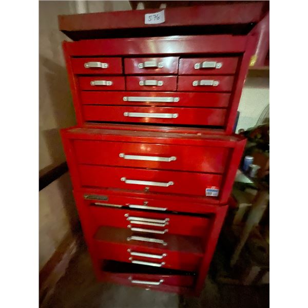 Mastercraft Red Tool Chest Including Contents bottom Drawer is bent