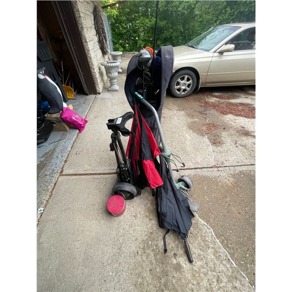 Alien Golf Package Pull Cart Black Rock