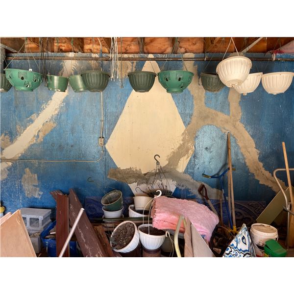 Large Pile Plastic Pots