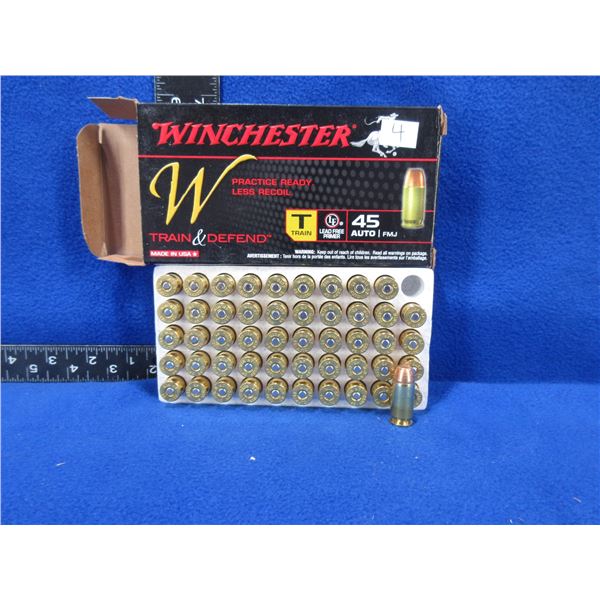 45 Auto 230gr FMJ Winchester Train & Defend Cartridges