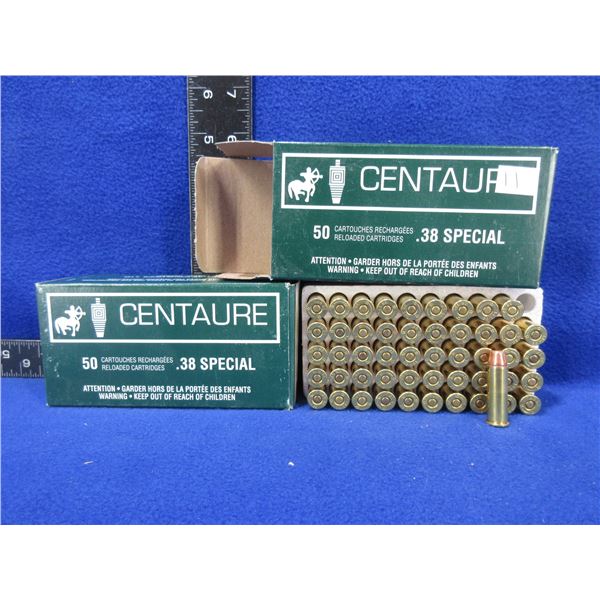 38 Spl Centaure Factory Reloads - 2 Boxes of 50