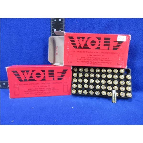 40 S&W 180gr Lead TC Factory Reloads by Wolf