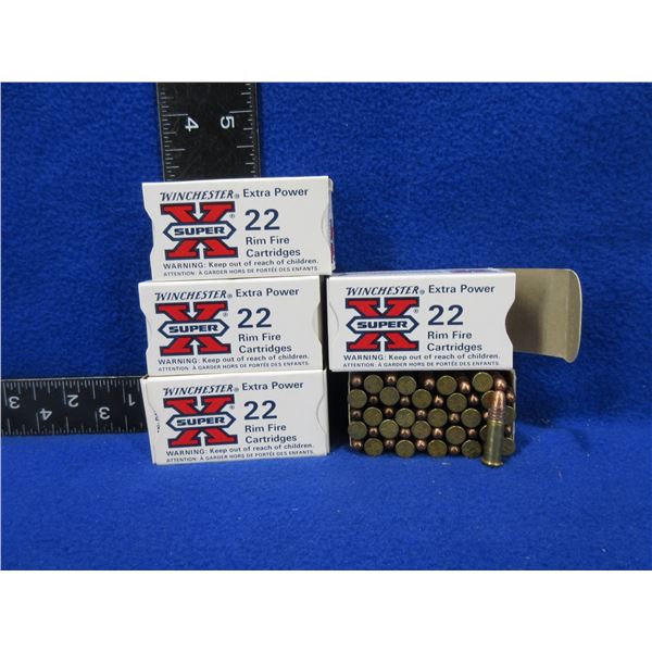 22 LR 40gr Winchester SuperX Cartridges - 4 Boxes of 50