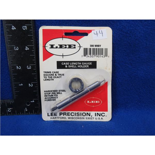 NEW - Lee 300 Wby Case Length Gauge and Shell Holder
