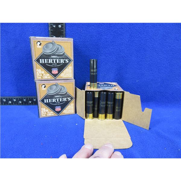 28 Ga 2 3/4" 7 1/2 Shot Herter's Target Shotshells