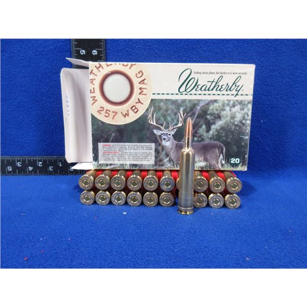 257 Wby Mag 100gr Spitzer Weatherby Cartridges