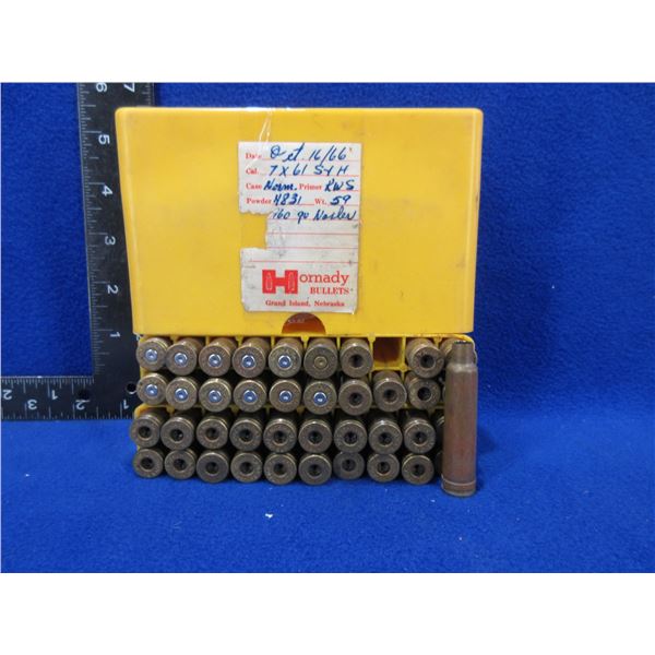 Brass Only - 7X61MM H&S Norma Unprimed - 2 Tubs of 20