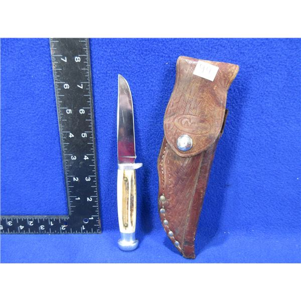 Vintage Queen Cutlery Co. Fixed Blade Hunting Knife