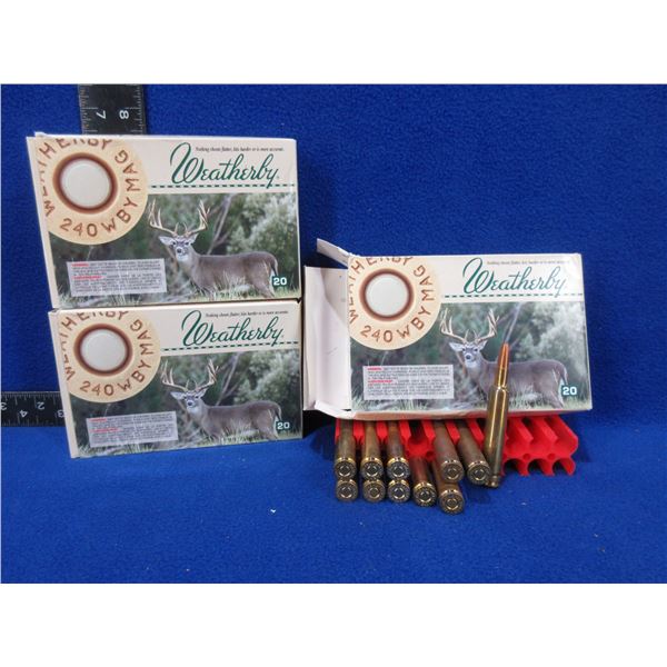 240 Wby Magnum 100gr Spitzer UHV Weatherby Cartridges