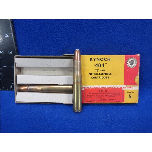 Collector Ammo - 404 Kynoch Nitro-Express Cartridges