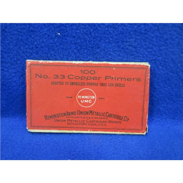 Collector Primers - No. 33 Copper Primers Remington UMC