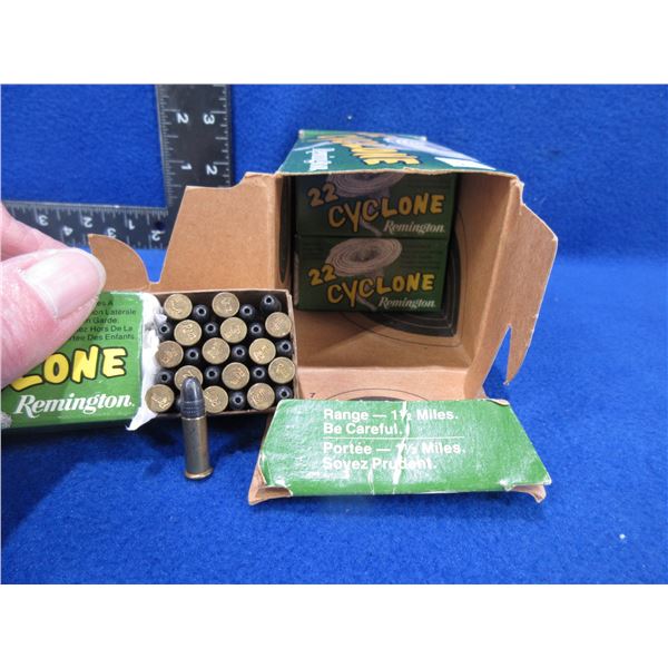 22 LR 36gr Hi-Speed HP Remington Cyclone Cartridges
