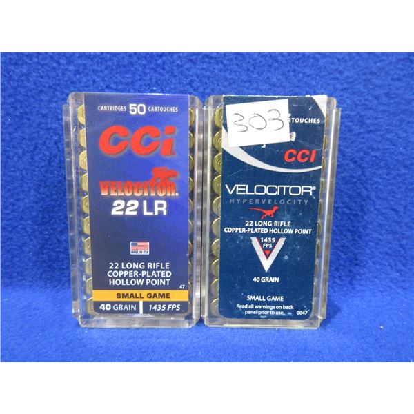 22 LR 40gr Copper-Plated HP CCI Velocitor Cartridges